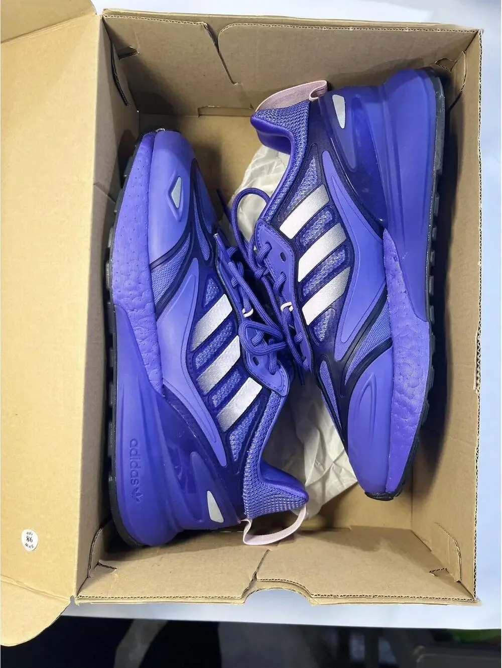 adidas 7.5 Running Shoes ZX 2K Boost 2.0 W Purple Women's US Size 7.5 Excellent